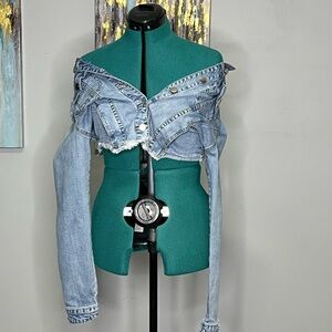 Fashion Nova Cropped Denim Jacket